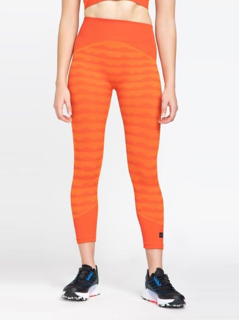 adidas orange printed tights