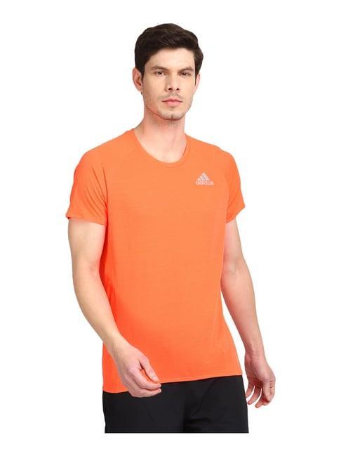 adidas orange round neck t-shirt