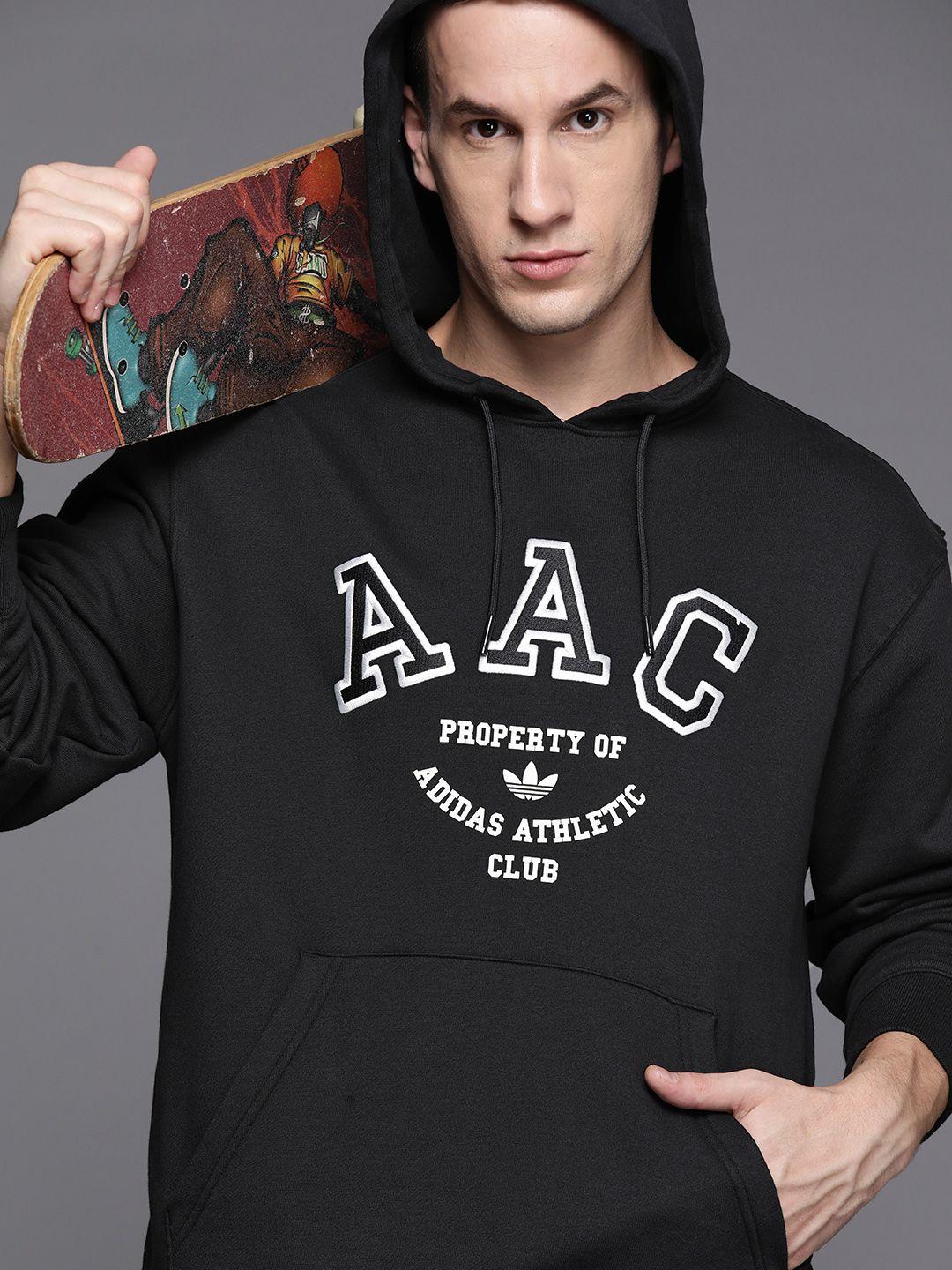 adidas originals acc hooded typography cotton terry sweatshirt