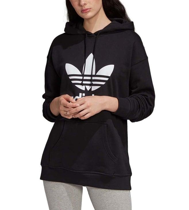 adidas originals black & white regular fit trf hoodie