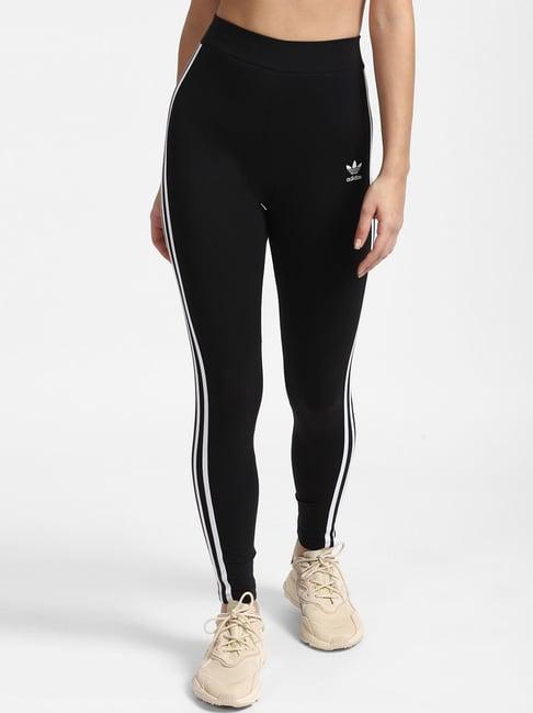 adidas originals black 3 striped tights