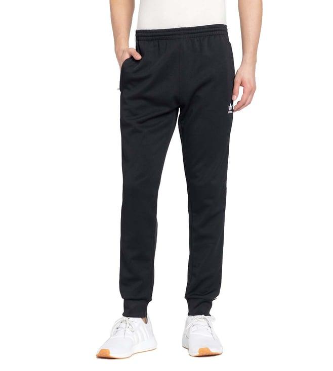 adidas originals black logo regular fit joggers