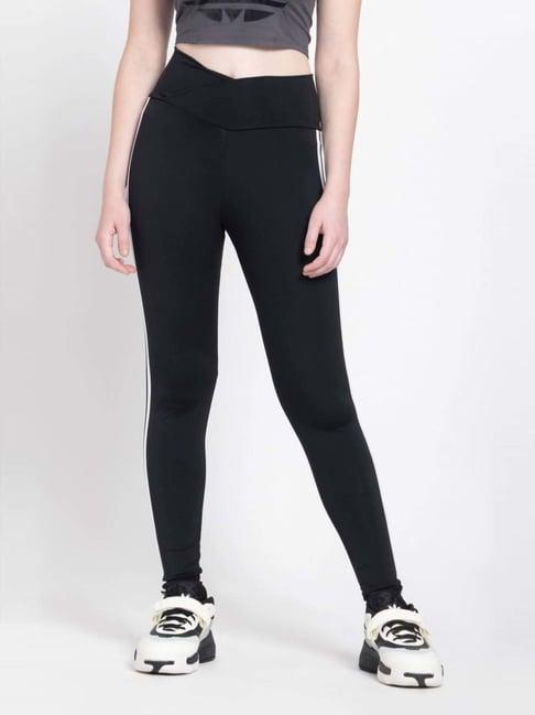 adidas originals black striped tights