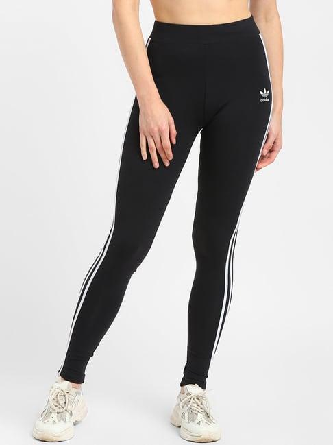 adidas originals black striped tights