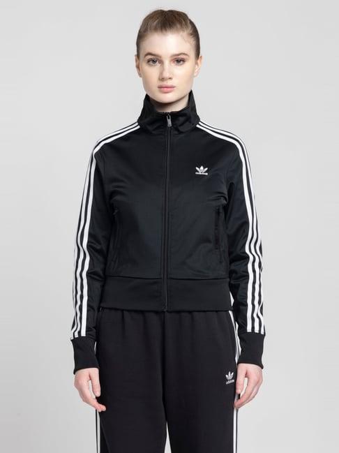 adidas originals black striped track jacket