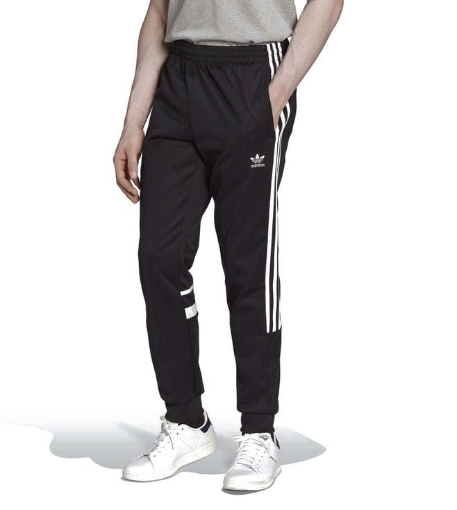 adidas originals black stripes regular fit joggers