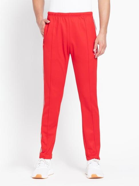 adidas originals blood red regular fit trackpants