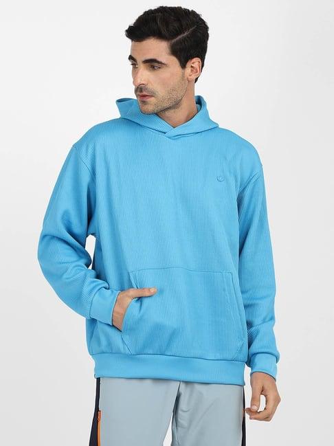 adidas originals blue hooded sweatshirt