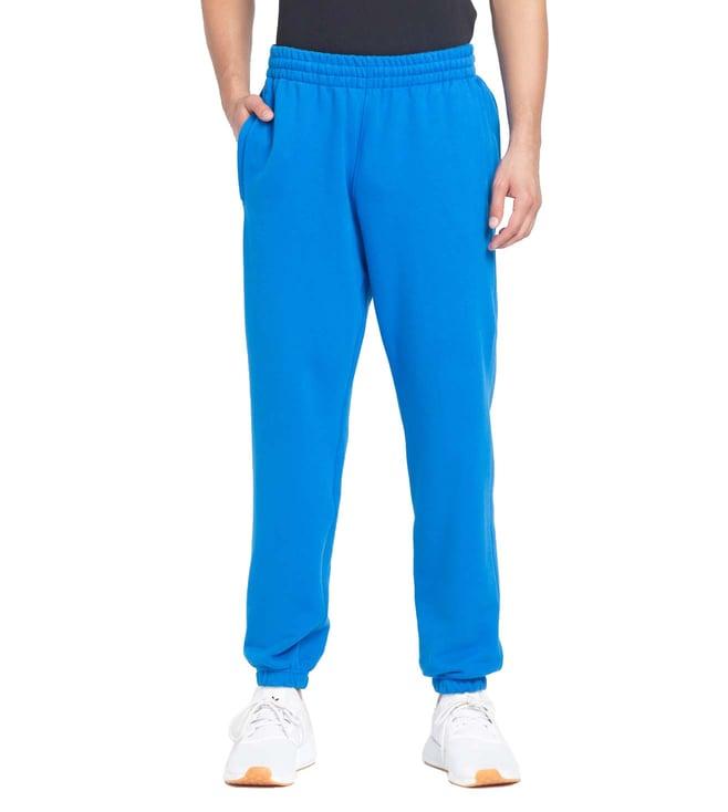 adidas originals blue logo regular fit joggers