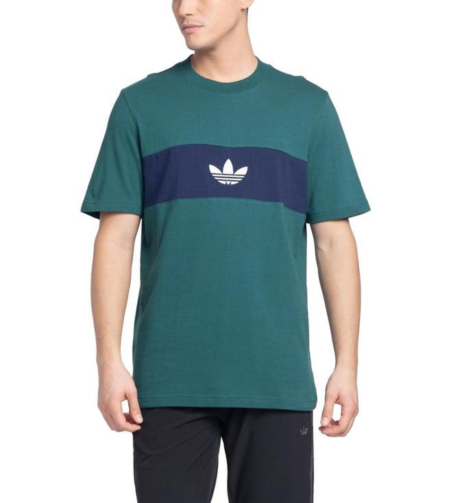 adidas originals blue logo regular fit t-shirt