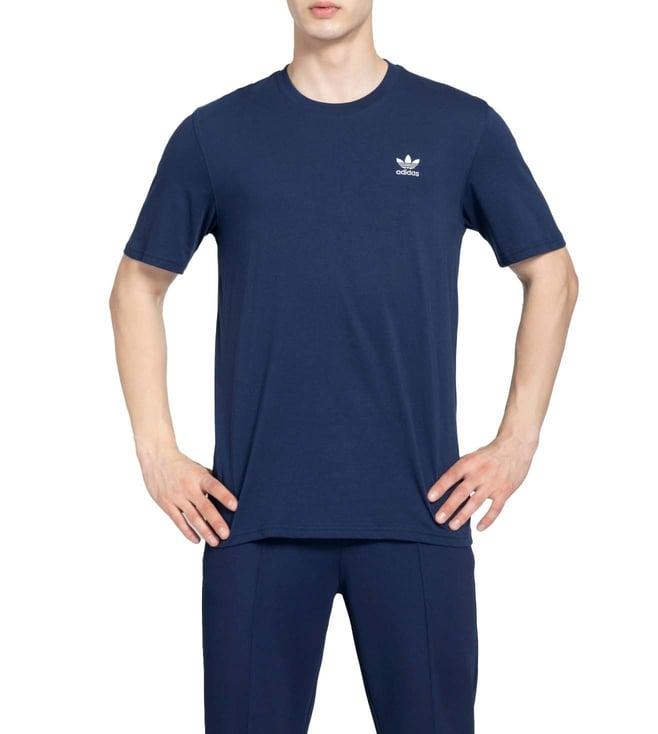 adidas originals blue logo regular fit t-shirt