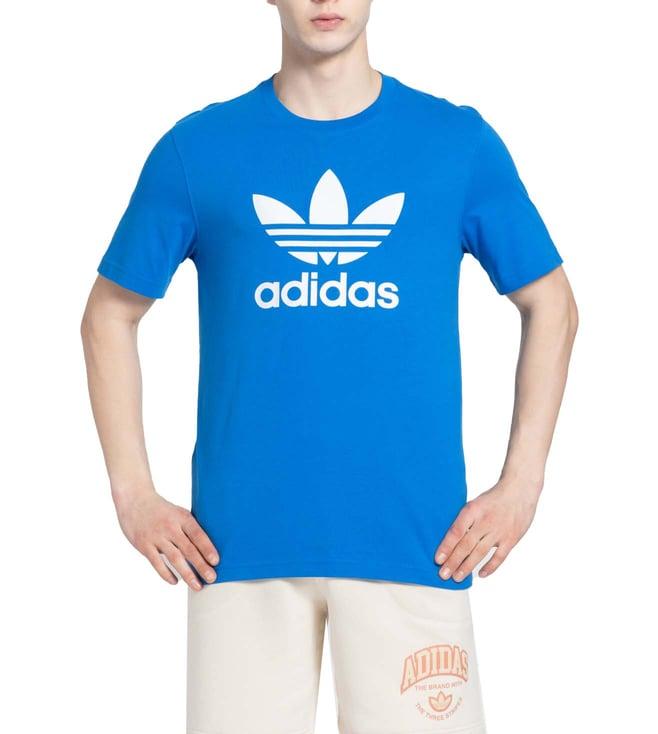 adidas originals blue logo regular fit t-shirt