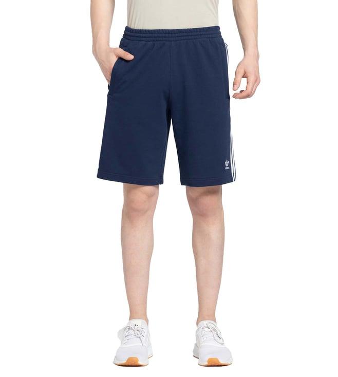 adidas originals blue stripes regular fit shorts