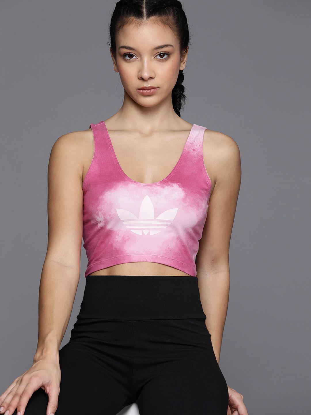 adidas originals colour fade crop bralette top