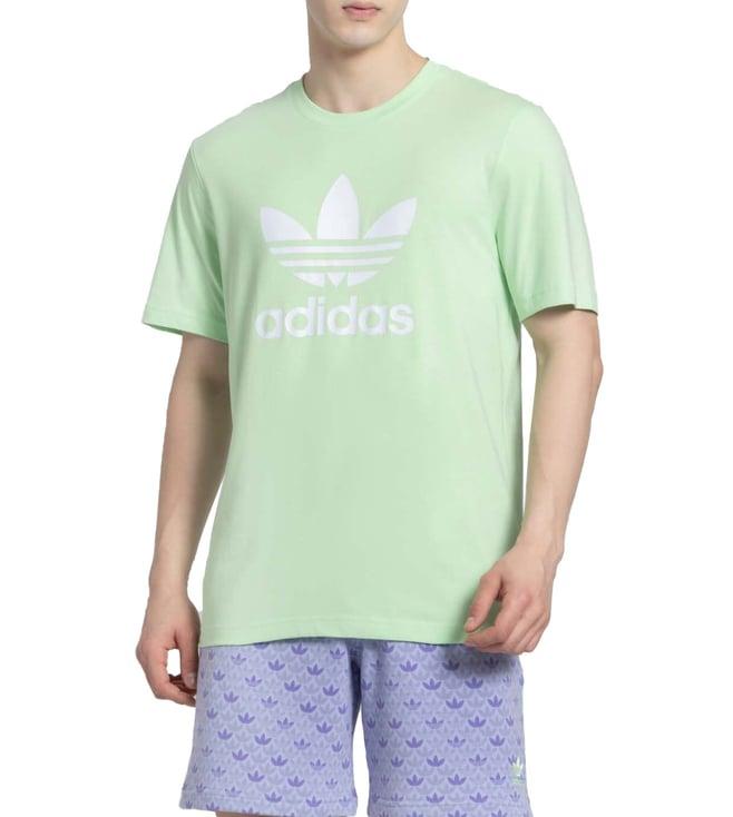 adidas originals green logo regular fit t-shirt