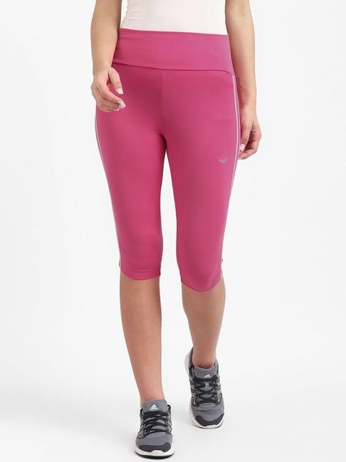adidas originals light pink mid rise capri tights