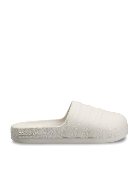 adidas originals men's adifom adilette white mule shoes