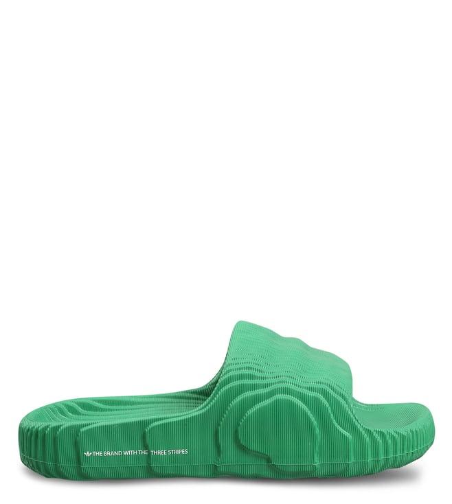 adidas originals men's adilette 22 green slide sandals