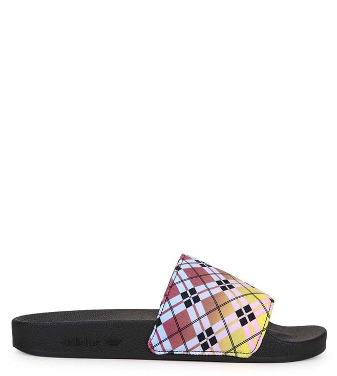 adidas originals men's adilette cblack/trupnk/aciyel slide sandals