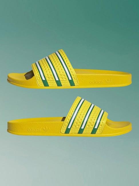 adidas originals men's adilette yellow slides