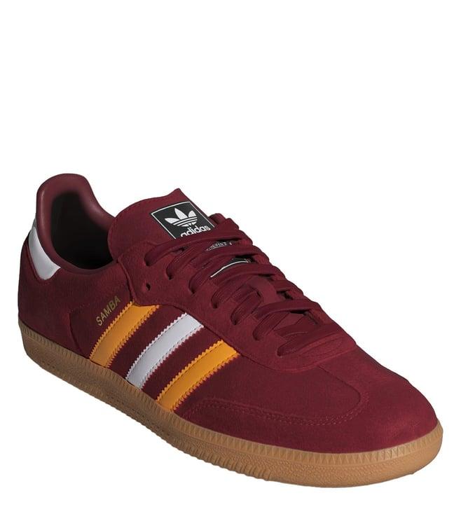 adidas originals men's burgundy samba og sneakers