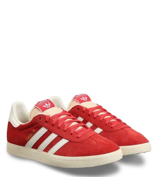 adidas originals men's gazelle red sneakers