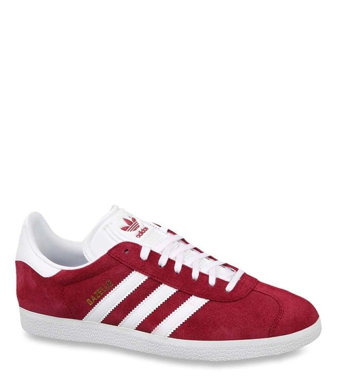 adidas originals men's gazelle red sneakers