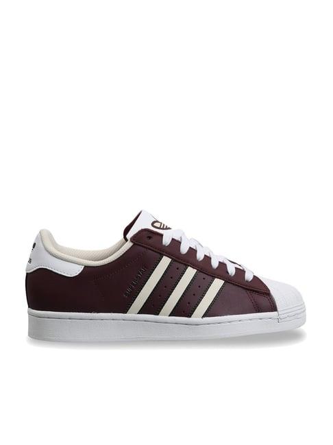 adidas originals men's superstar maroon casual sneakers