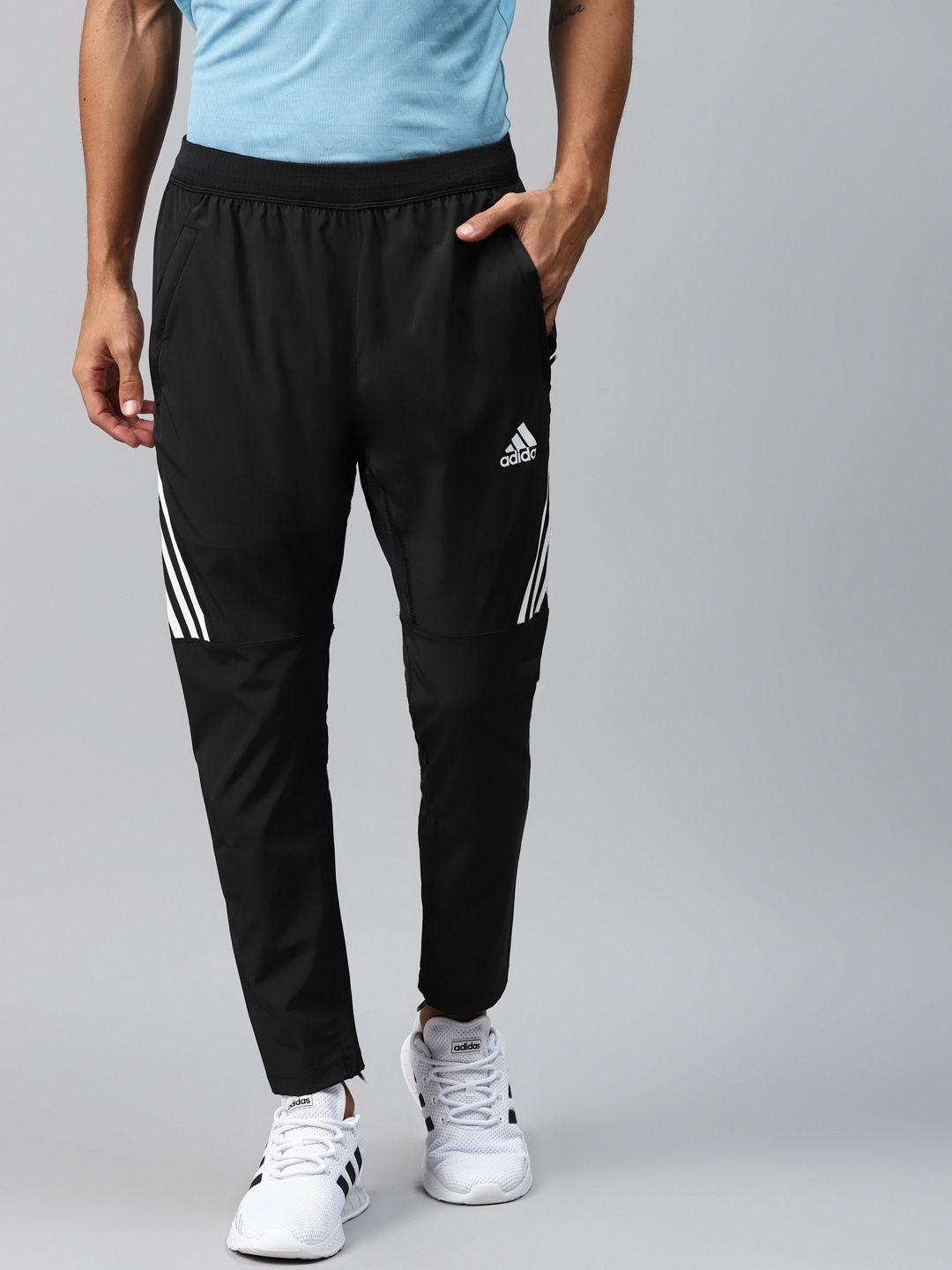 adidas originals men black aeroready 3-striped track pants