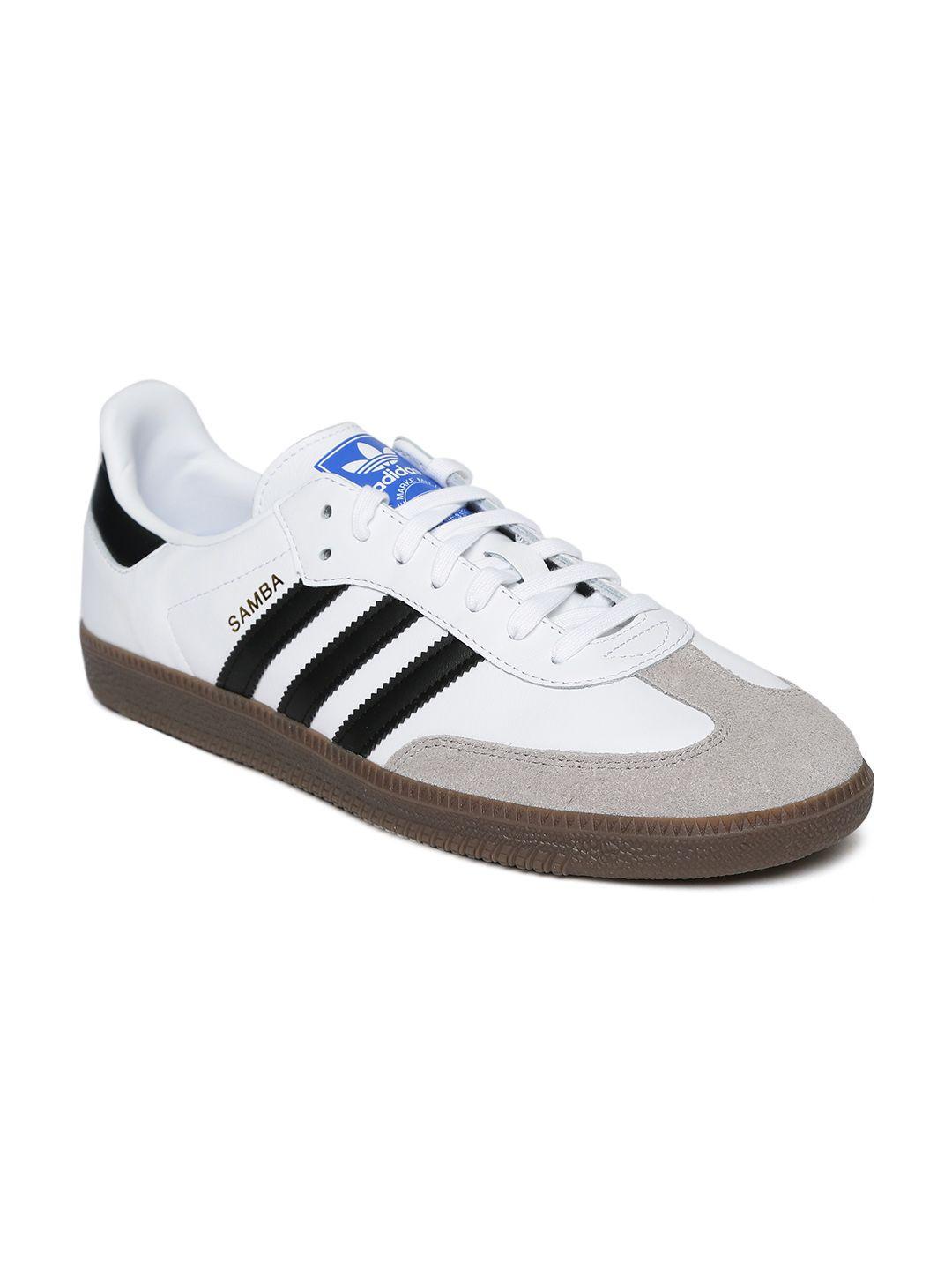 adidas originals men white samba og leather casual shoes