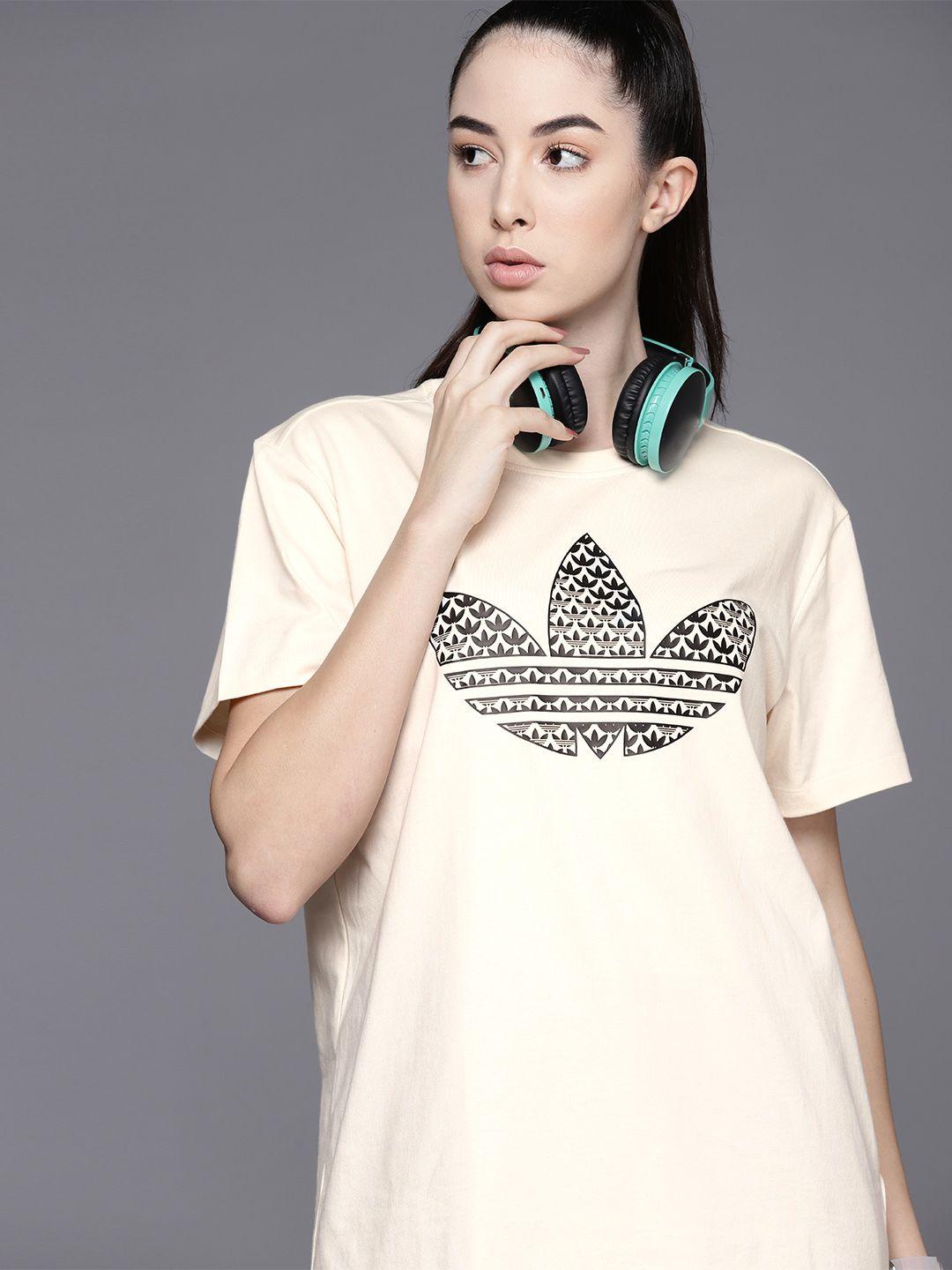 adidas originals monogram infill printed pure cotton t-shirt