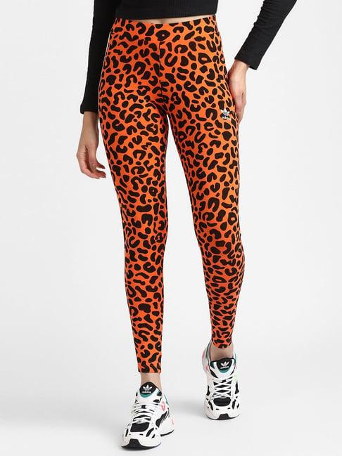 adidas originals orange printed tights