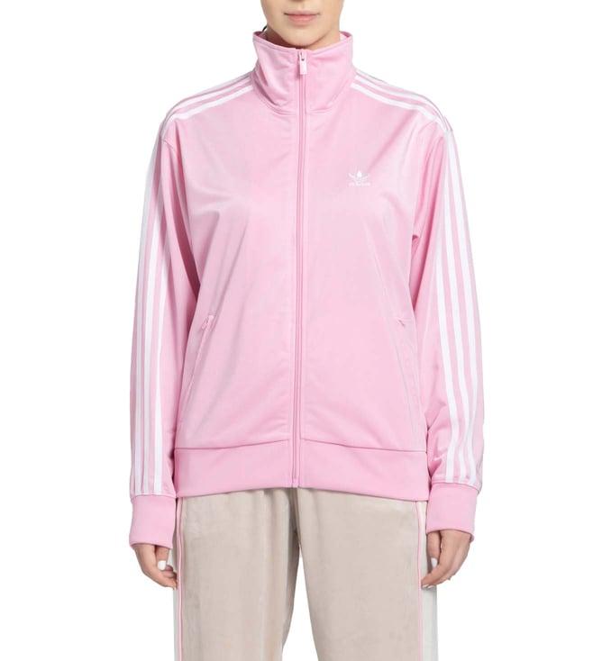 adidas originals pink stripes loose fit sweatshirt