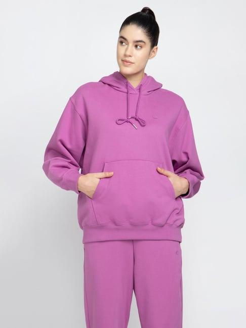 adidas originals purple cotton hooded hoodie