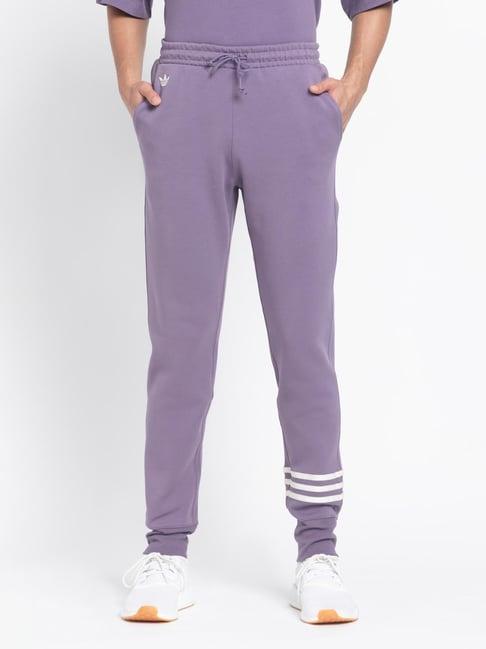 adidas originals purple regular fit trackpants