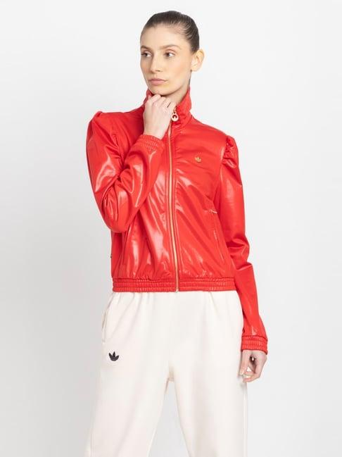 adidas originals red slim fit jacket