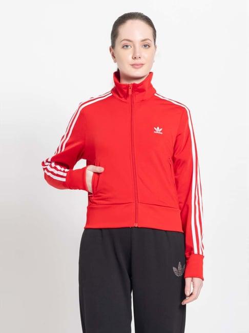 adidas originals red striped sports jacket