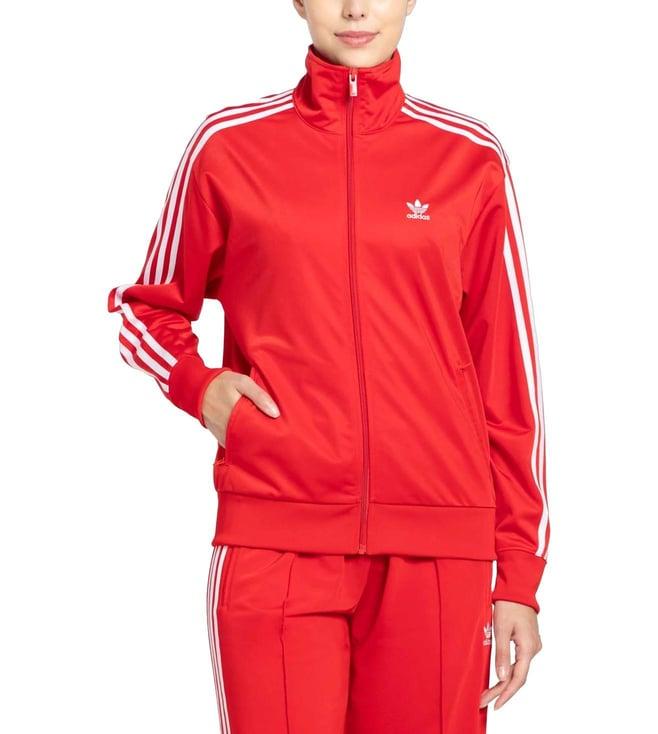 adidas originals red stripes loose fit sweatshirt