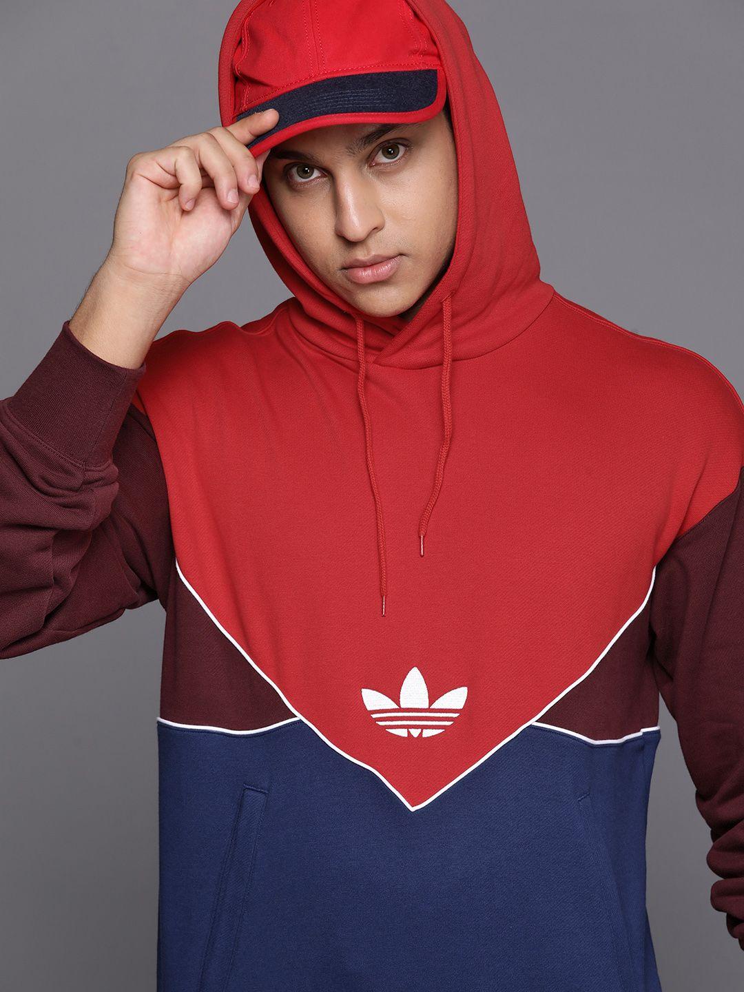 adidas originals seasonal archive hooded colorblocked sweatshirt