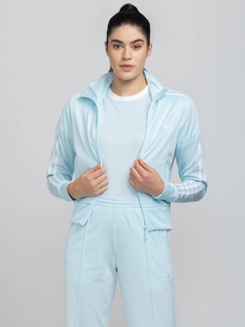 adidas originals sky blue striped jacket