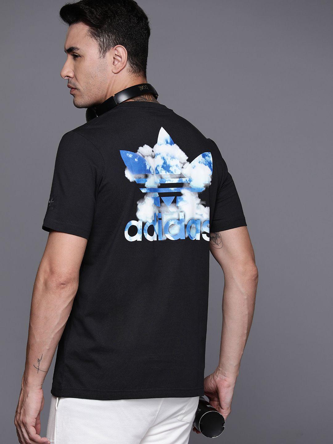 adidas originals ts cloud brand logo printed pure cotton t-shirt