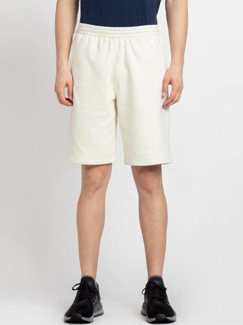 adidas originals white cotton regular fit shorts