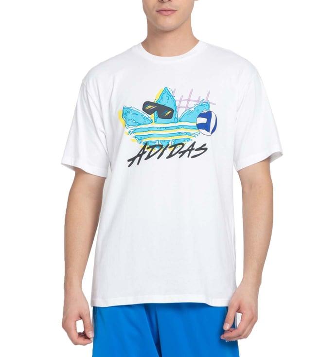 adidas originals white logo regular fit t-shirt