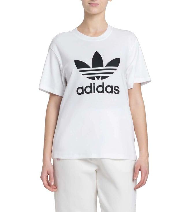 adidas originals white logo regular fit t-shirt