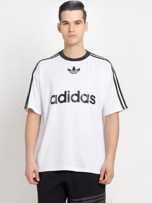 adidas originals white regular fit printed t-shirt