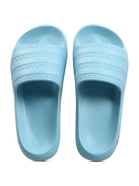 adidas originals women's adilette ayoon blue slides