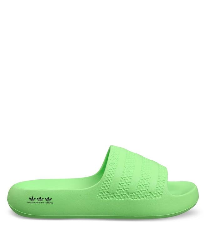 adidas originals women's adilette ayoon green slides