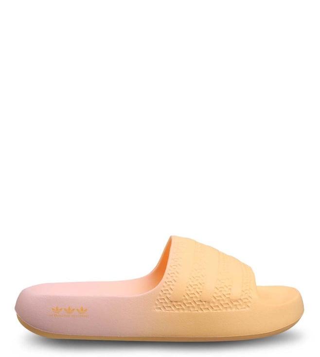 adidas originals women's adilette ayoon orange slide sandals