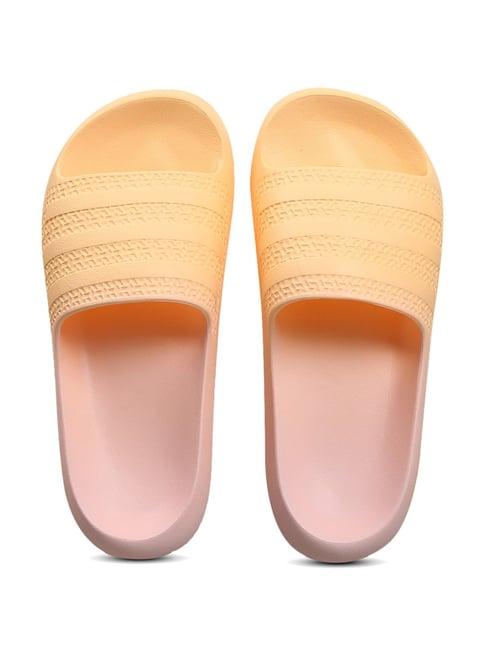 adidas originals women's adilette ayoon orange slides