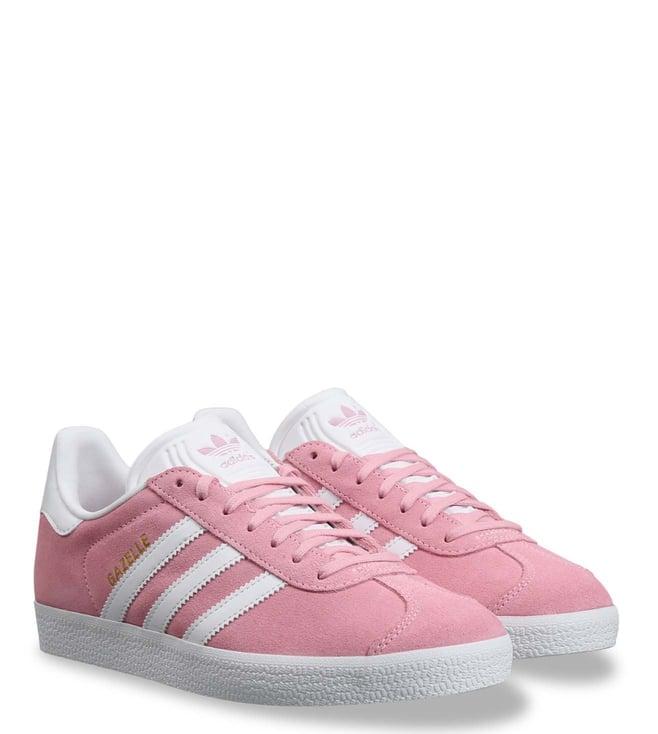 adidas originals women's ftwwht/pinglo/goldmt gazelle platform sneakers